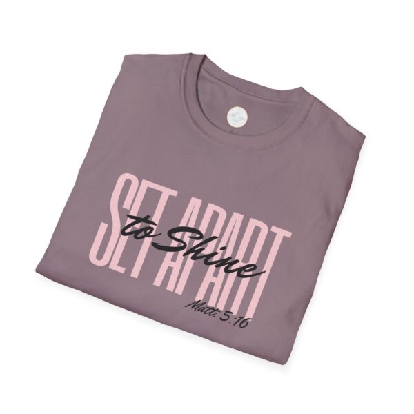 Pink Set Apart to Shine Unisex Softstyle T-Shirt - Image 24