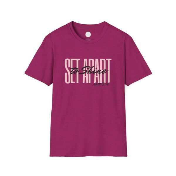 Pink Set Apart to Shine Unisex Softstyle T-Shirt - Image 25