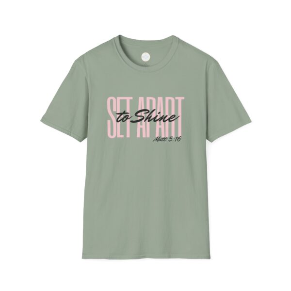 Pink Set Apart to Shine Unisex Softstyle T-Shirt - Image 9