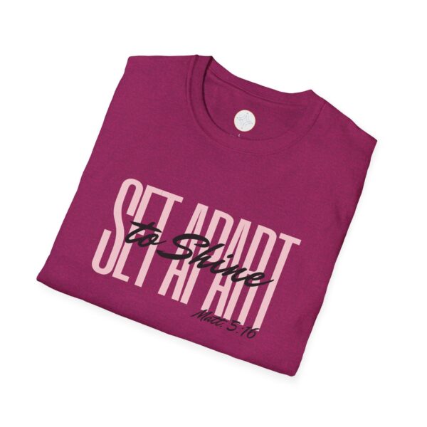 Pink Set Apart to Shine Unisex Softstyle T-Shirt - Image 28