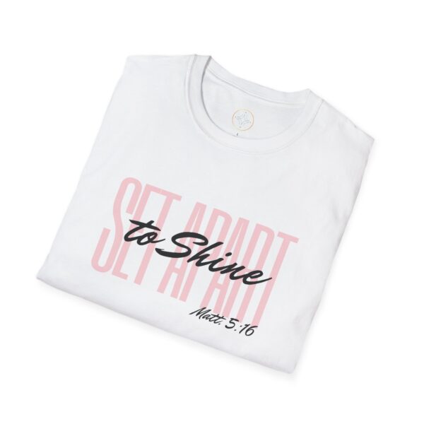 Pink Set Apart to Shine Unisex Softstyle T-Shirt - Image 8