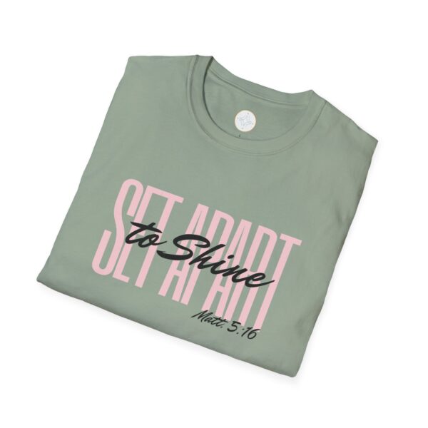 Pink Set Apart to Shine Unisex Softstyle T-Shirt - Image 12