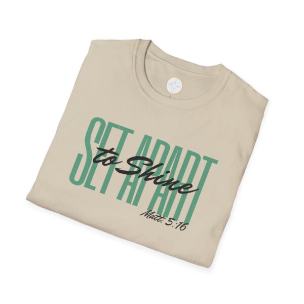 Green of Set Apart to Shine Unisex Soft style T-Shirt - Image 12