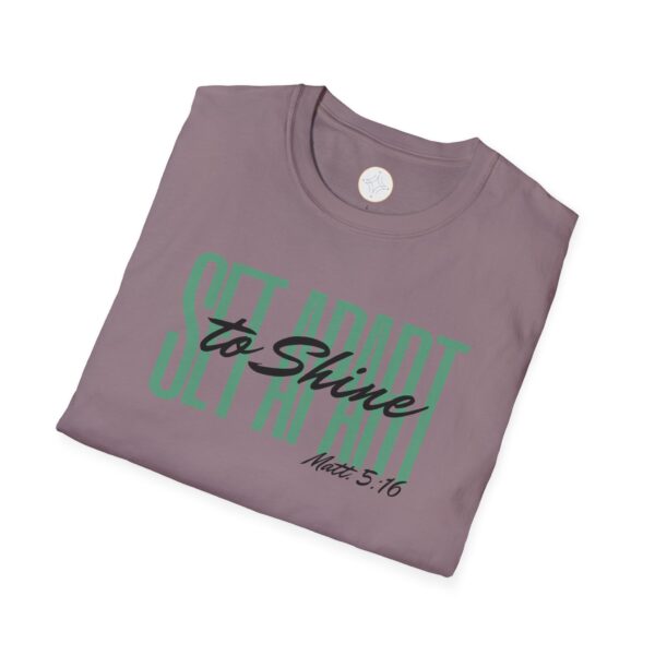 Green of Set Apart to Shine Unisex Soft style T-Shirt - Image 32