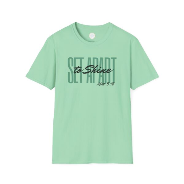 Green of Set Apart to Shine Unisex Soft style T-Shirt - Image 5