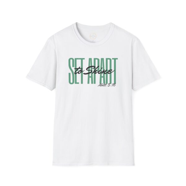 Green of Set Apart to Shine Unisex Soft style T-Shirt - Image 2