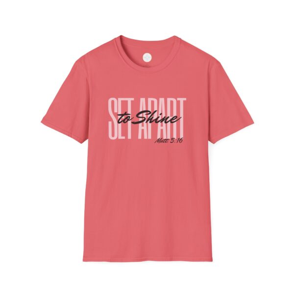 Pink Set Apart to Shine Unisex Softstyle T-Shirt - Image 2