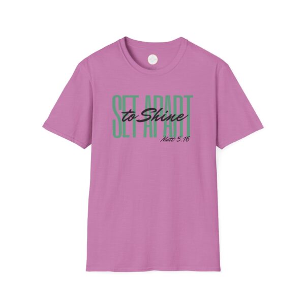 Green of Set Apart to Shine Unisex Soft style T-Shirt - Image 25