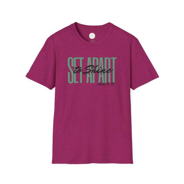 Green of Set Apart to Shine Unisex Soft style T-Shirt - Image 13