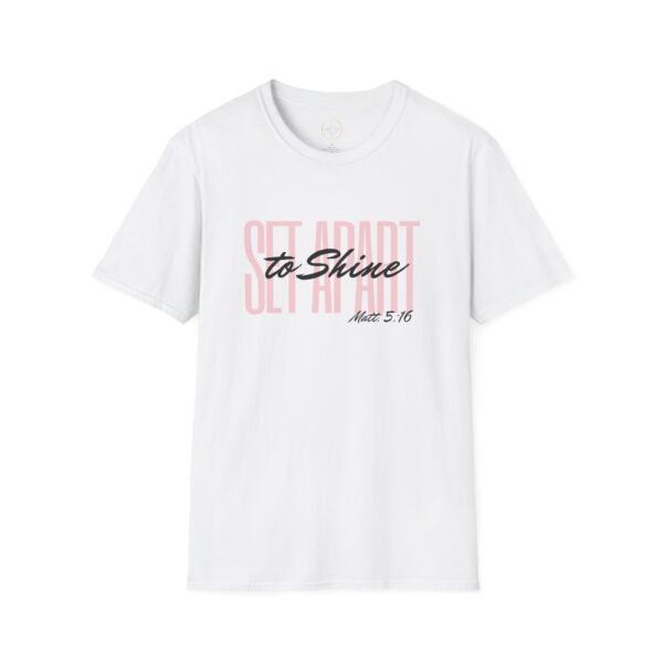 Pink Set Apart to Shine Unisex Softstyle T-Shirt - Image 5